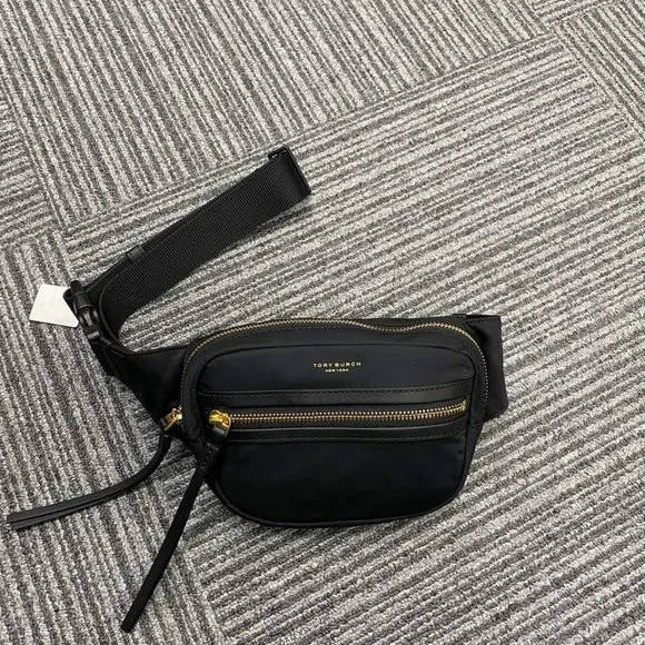 Tory Burch Women's Black Perry Leather Belt Bag - Picture 2 of 11